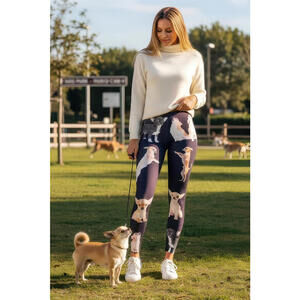 Denimaxx Women's Chihuahua Print High-Rise Leggings